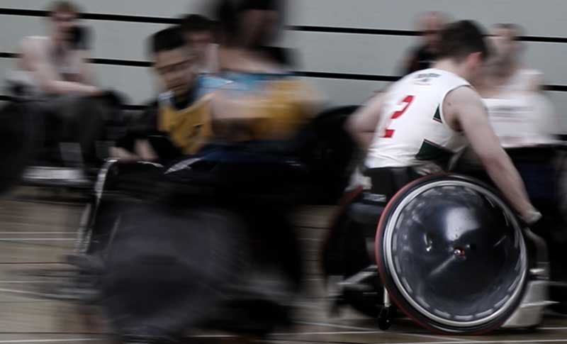 Wheelchair rugby players