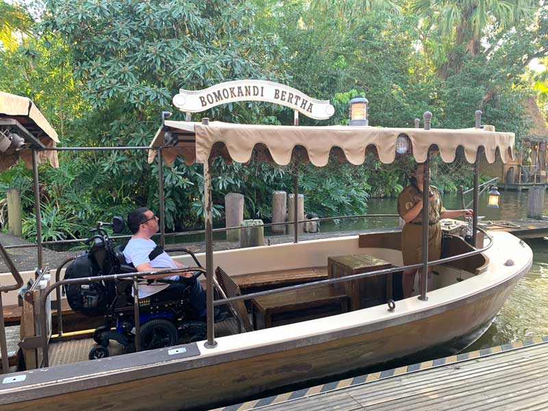 Cory about to take a boat ride