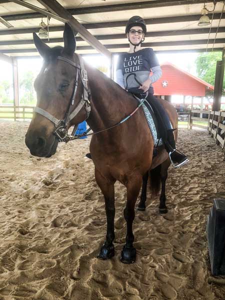 Bryanna riding a horse