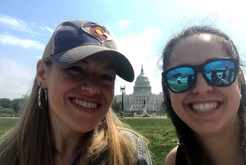 Jenny and her caregiver in Washington, D.C.