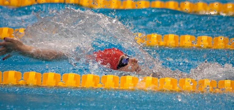 Swimmer in a pool