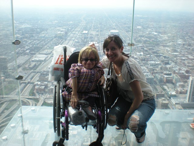 Sara at the top of Willis Tower