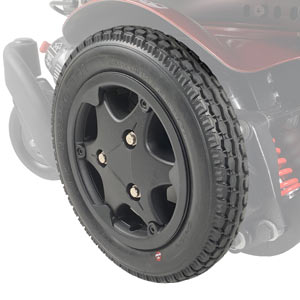 Drive Wheel, 12", Solid, Knobby, Black